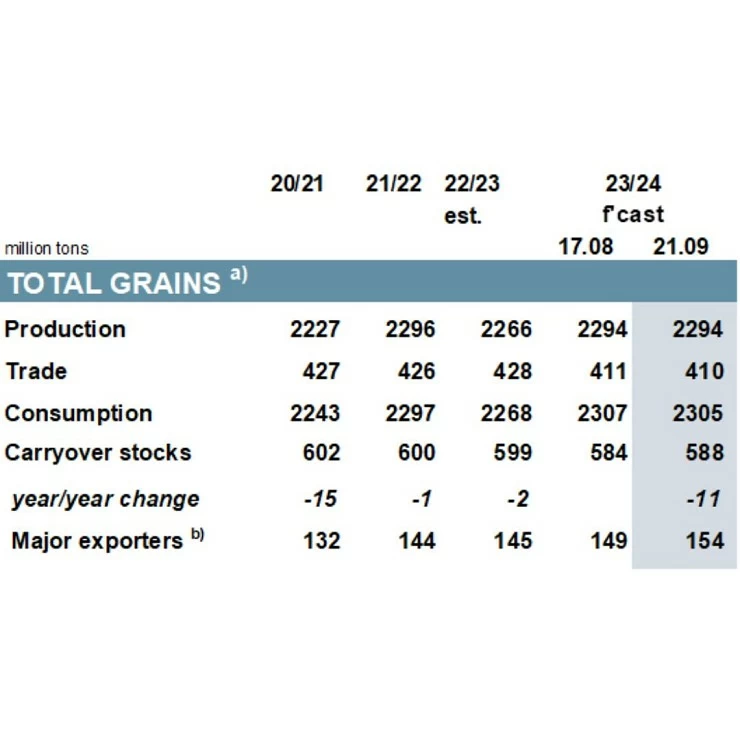 Resumen del Informe de Mercado de Cereales del CIC